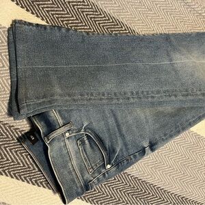 Express Blue Flare Wide Leg Jeans